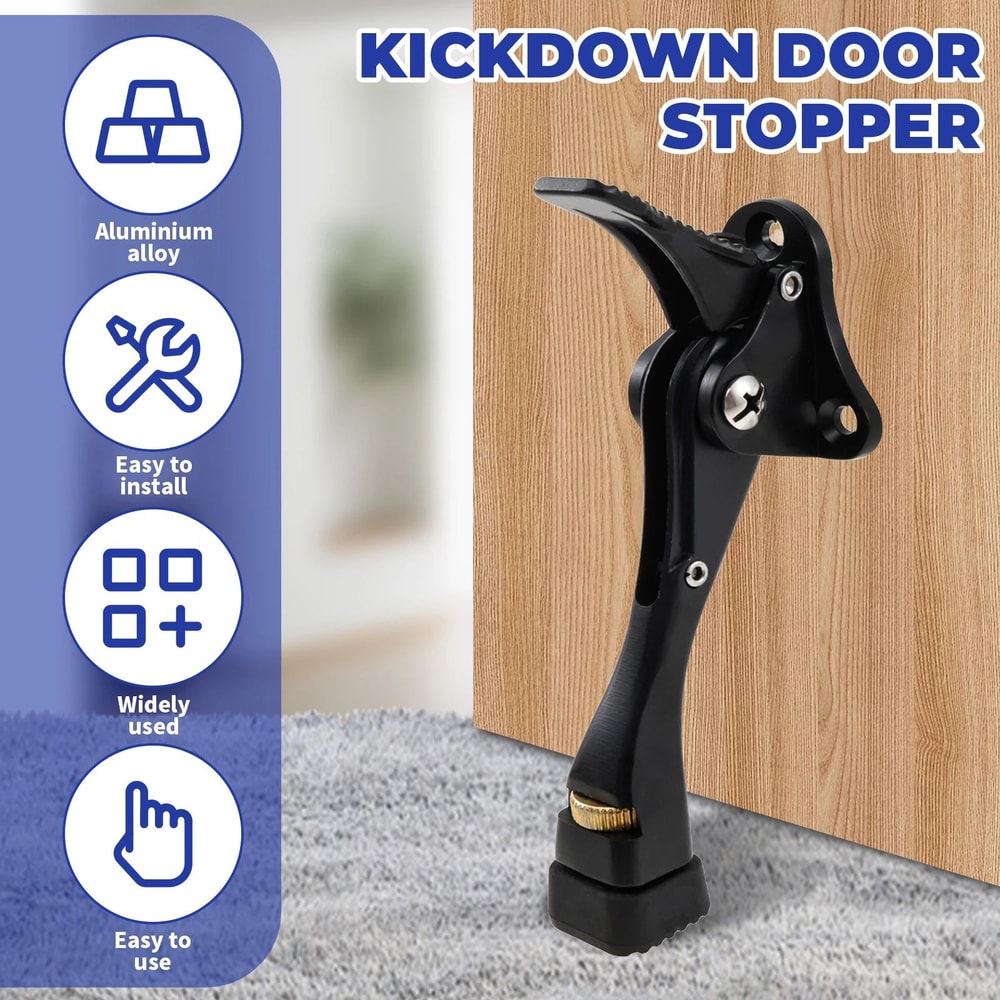 Adjustable Kickdown Door Stopper One Touch Pedal 5 Inch 8