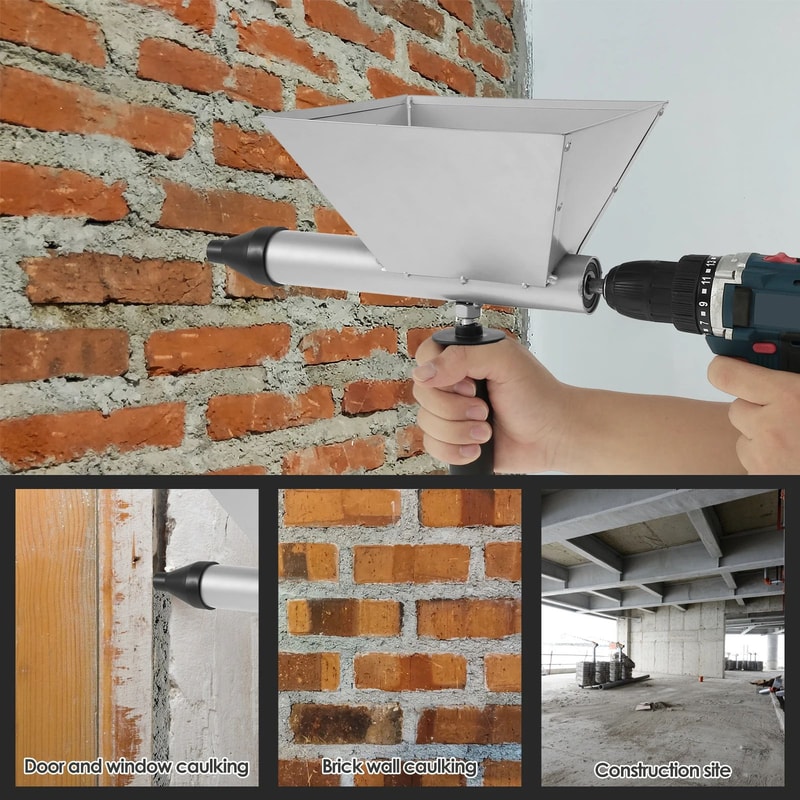 Electric Mortar Grouting Machine Attachment Steel Caulking Tool Kit 4