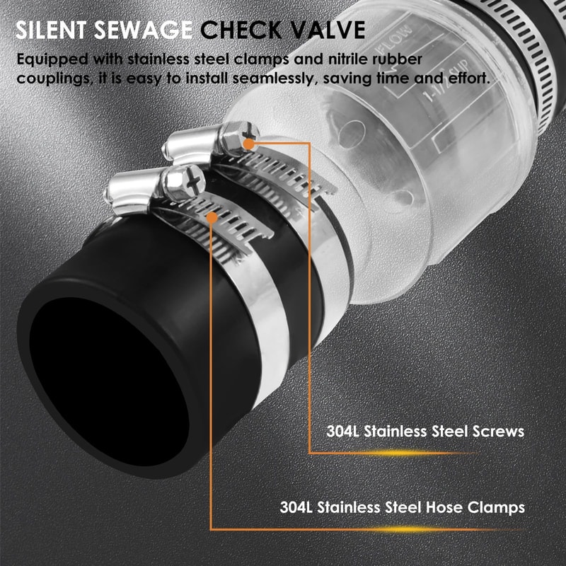 Silent Sump Pump Check Valve 15 Or 2 Inch Spring Loaded 4
