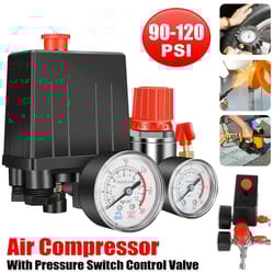 air compressor pressure switch 90 to 120 psi manifold regulator kit