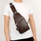 Mens Vintage PU Leather Sling Bag Large Capacity Crossbody Chest Bag 4