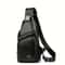 Mens Vintage PU Leather Sling Bag Large Capacity Crossbody Chest Bag 5