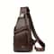 Mens Vintage PU Leather Sling Bag Large Capacity Crossbody Chest Bag 6