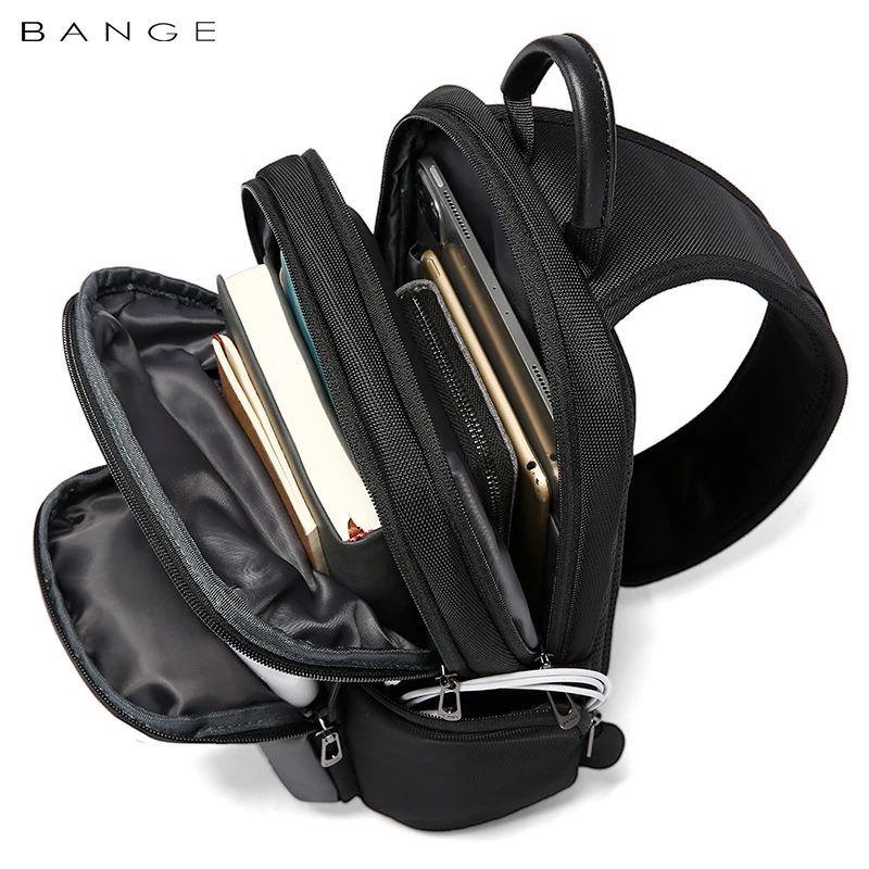 BANGE Waterproof Sling Bag Large Capacity Multifunction Crossbody 2