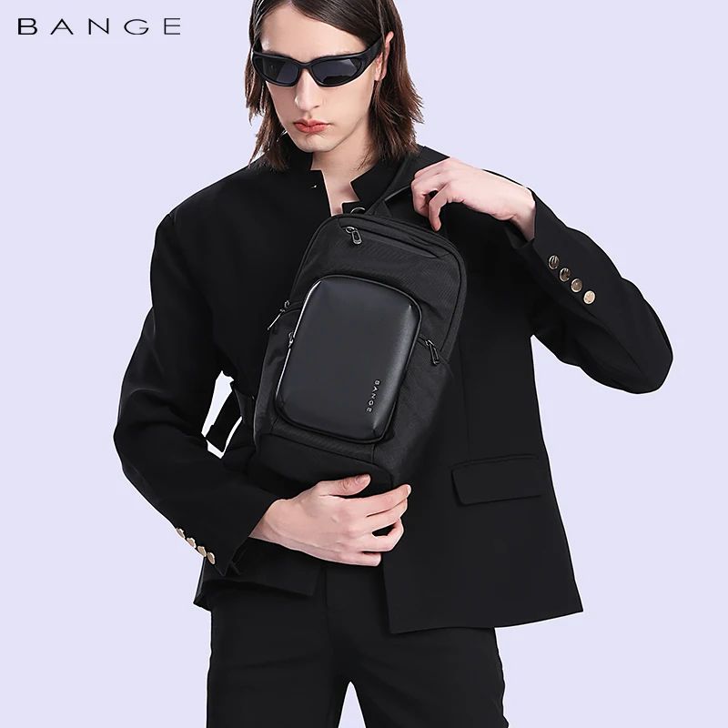 BANGE Waterproof Sling Bag Large Capacity Multifunction Crossbody 4