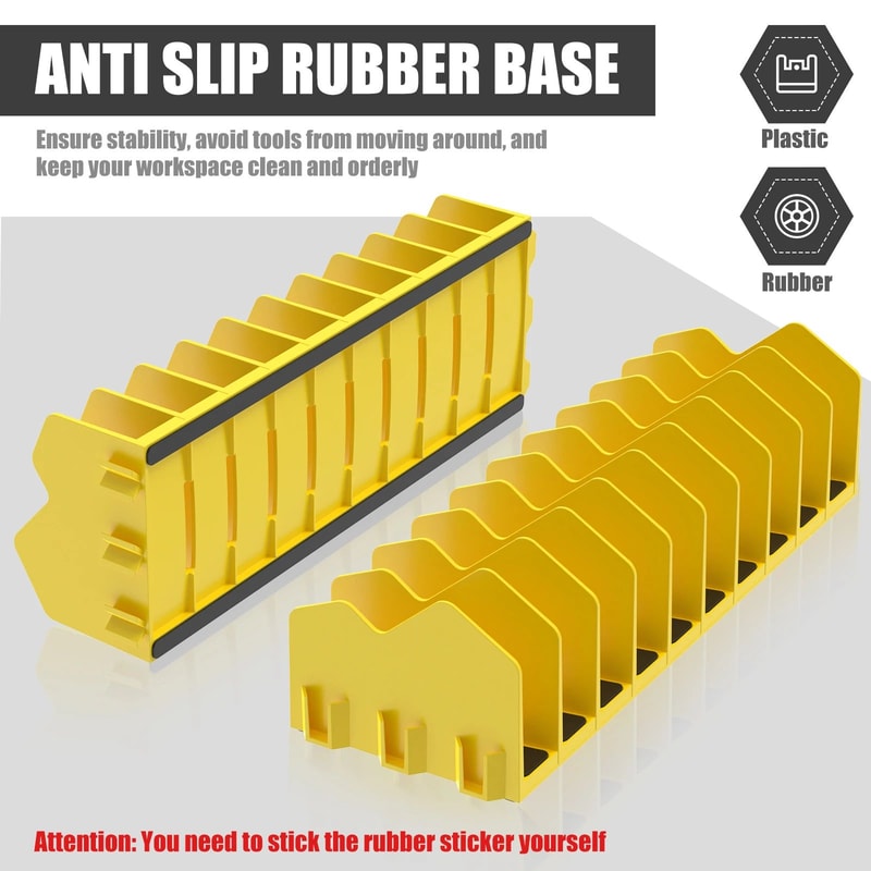 Plier Organizer Rack 10 Slot Tool Holder Non Slip Toolbox Storage 8