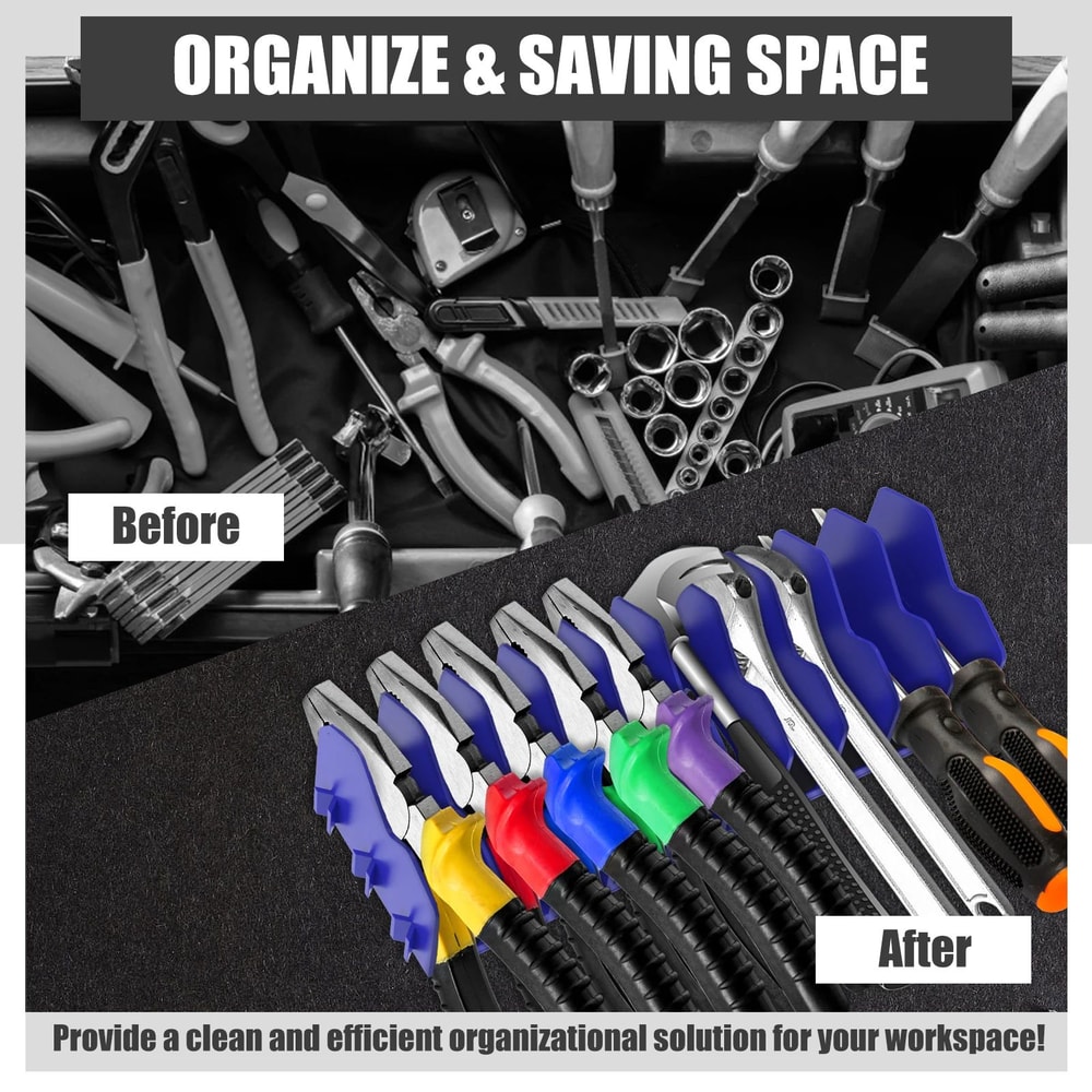 Plier Organizer Rack 10 Slot Tool Holder Non Slip Toolbox Storage 10