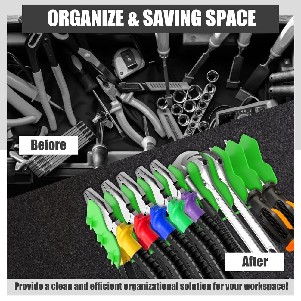 Plier Organizer Rack 10 Slot Tool Holder Non Slip Toolbox Storage 11
