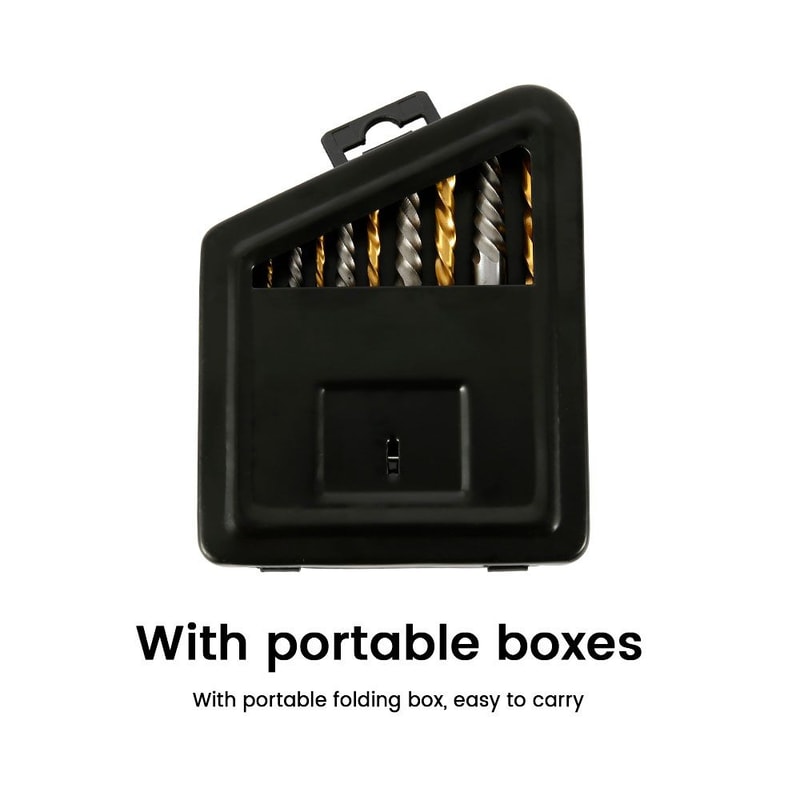 10pcs Cobalt Left Hand Drill Bit And Screw Extractor Set 7