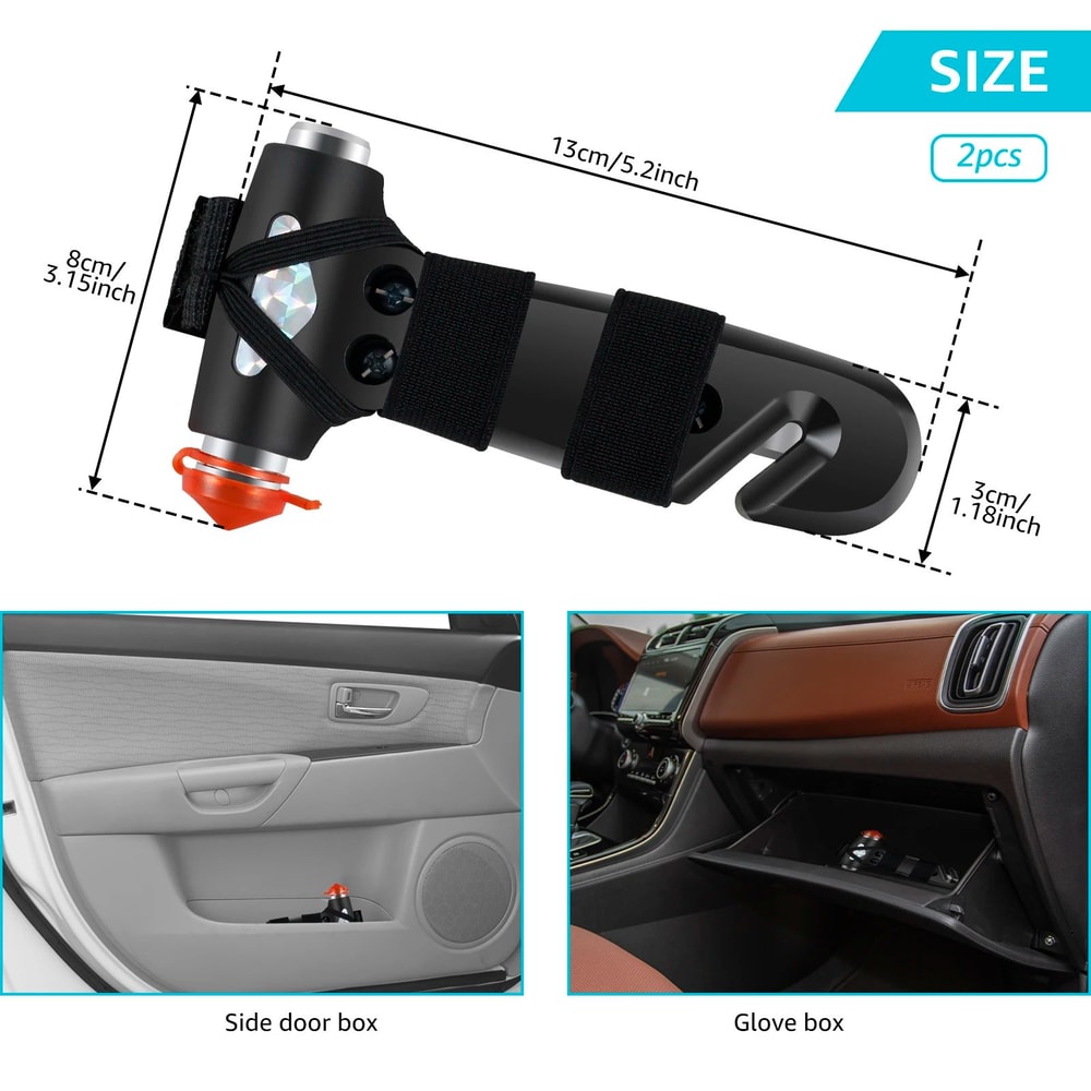 3 In 1 Car Safety Hammer Window Breaker With Seatbelt Cutter 5