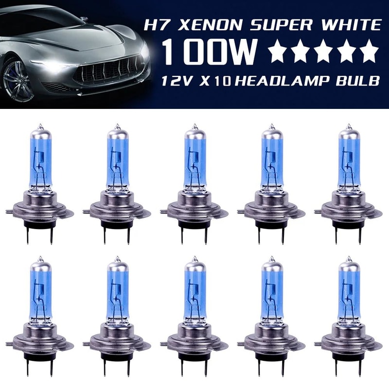 H7 Car Headlight Bulbs 100W Super Bright Fog Light Halogen LED 0