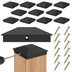 12pcs fence post caps plastic deck post covers waterproof