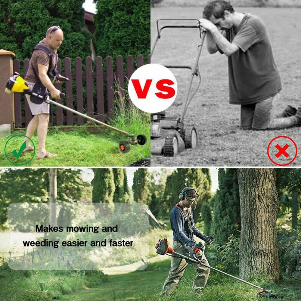 Lawn Trimmer Support Wheel Adjustable Auxiliary Wheel Attachment 5