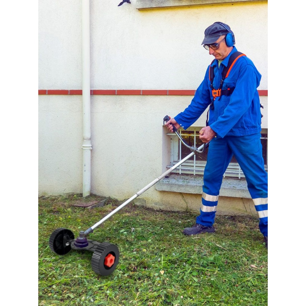 Lawn Trimmer Support Wheel Adjustable Auxiliary Wheel Attachment 6