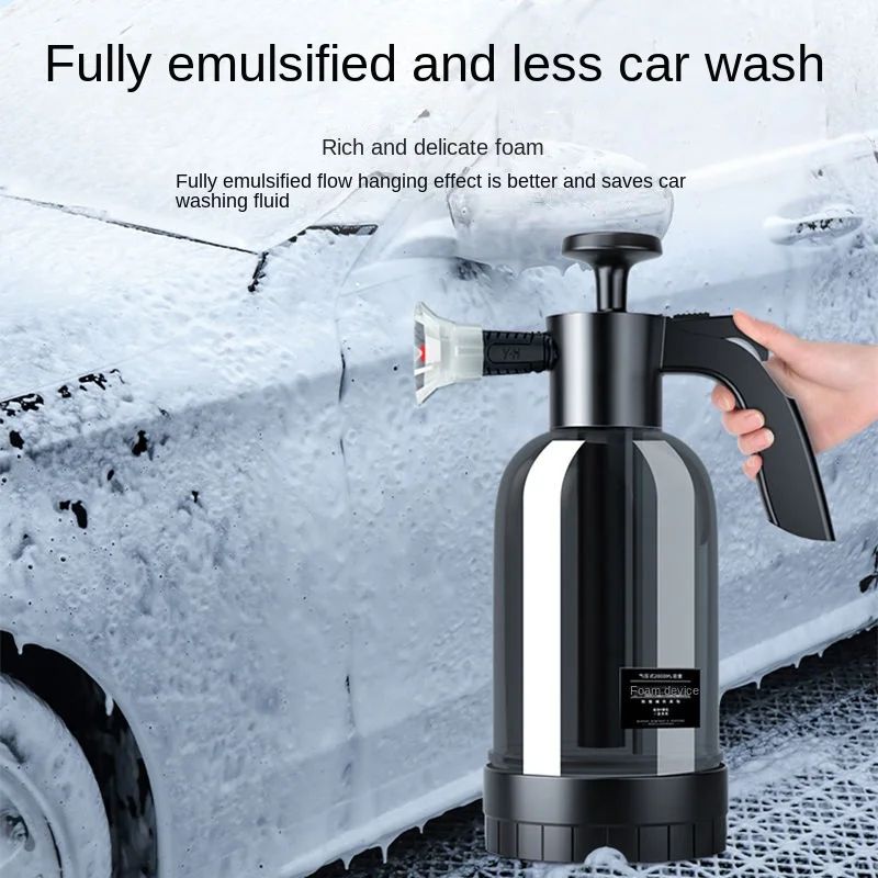 2L Hand Pump Foam Sprayer Car Wash Snow Foam Spray Bottle 2
