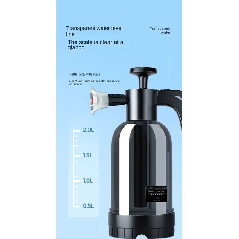 2L Hand Pump Foam Sprayer Car Wash Snow Foam Spray Bottle 8