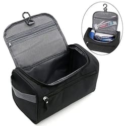 portable waterproof makeup bag large capacity hanging toiletry organizer