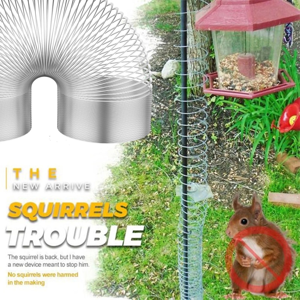 2pcs Squirrel Proof Bird Feeder Spring Anti Raccoon Protection 0