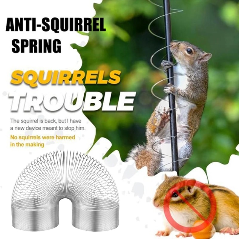 2pcs Squirrel Proof Bird Feeder Spring Anti Raccoon Protection 1