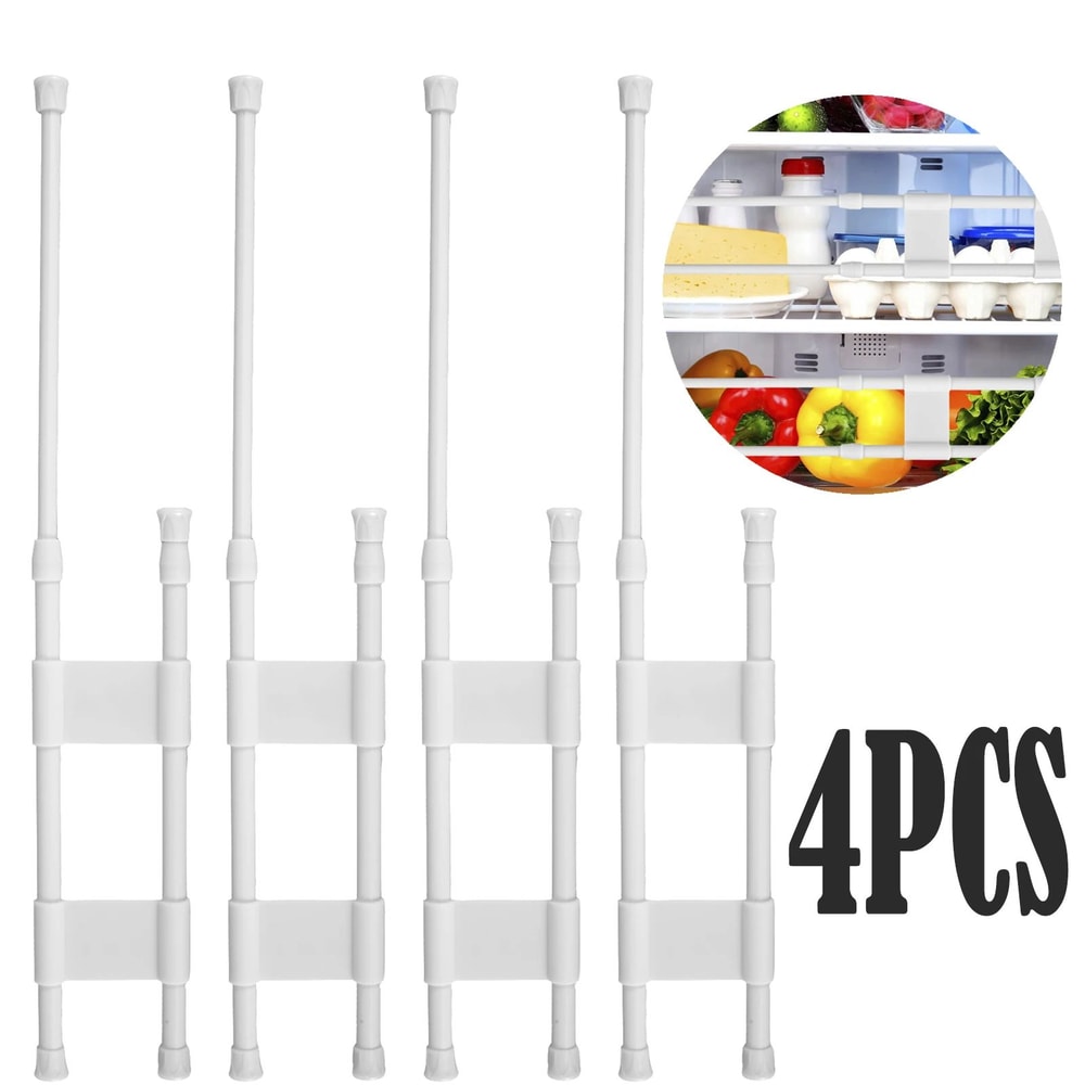 4pcs RV Shower Corner Storage Rod Telescopic Anti Fall Organizer 0