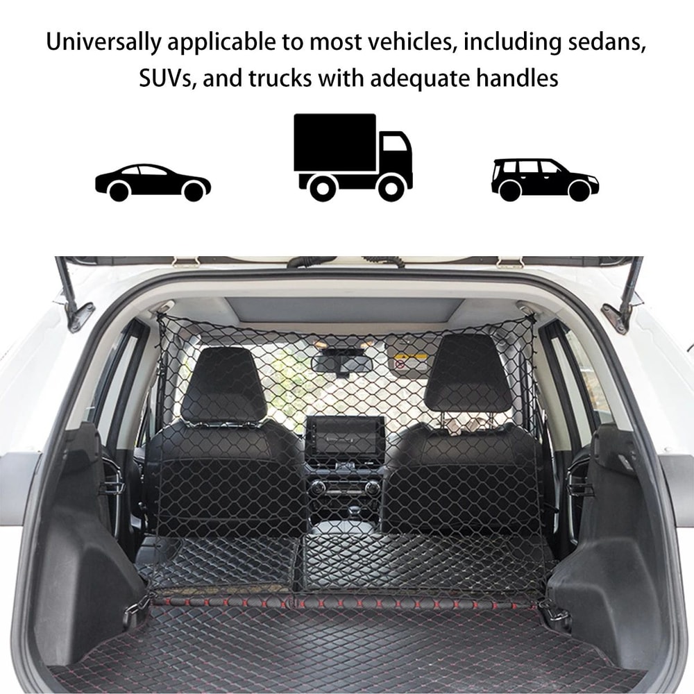 Universal Pet Car Barrier Net For Dogs Foldable Elastic Safety Fence 2