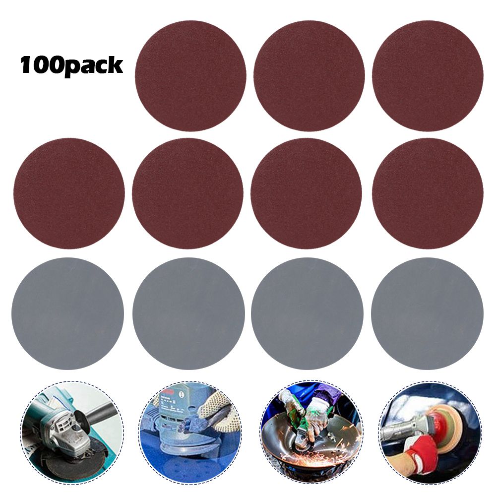3 Inch Sanding Disc Set 100PCS 80 To 3000 Grit Hook And Loop Pads 6