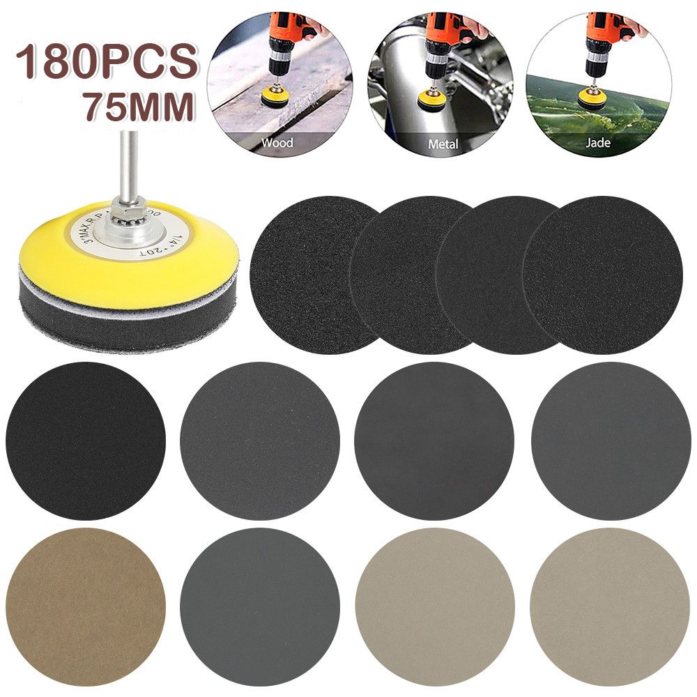 3 Inch Sanding Disc Set 100PCS 80 To 3000 Grit Hook And Loop Pads 9