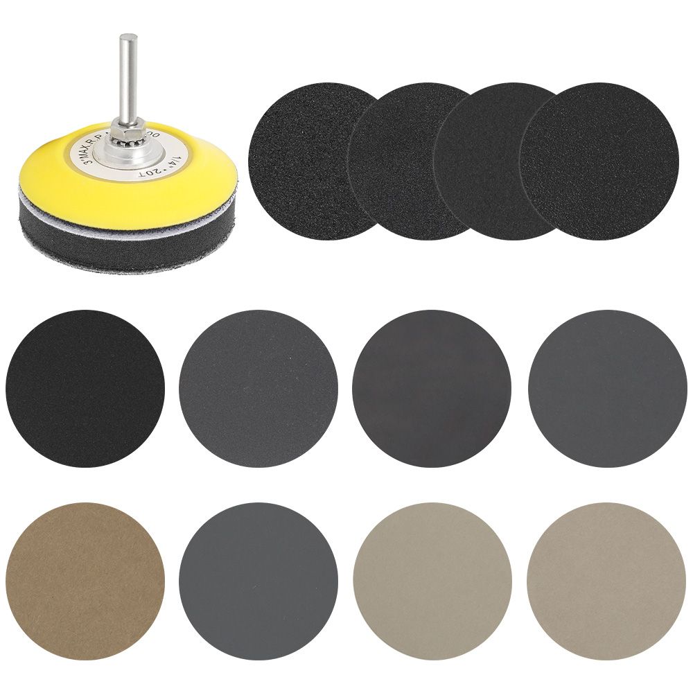 3 Inch Sanding Disc Set 100PCS 80 To 3000 Grit Hook And Loop Pads 15