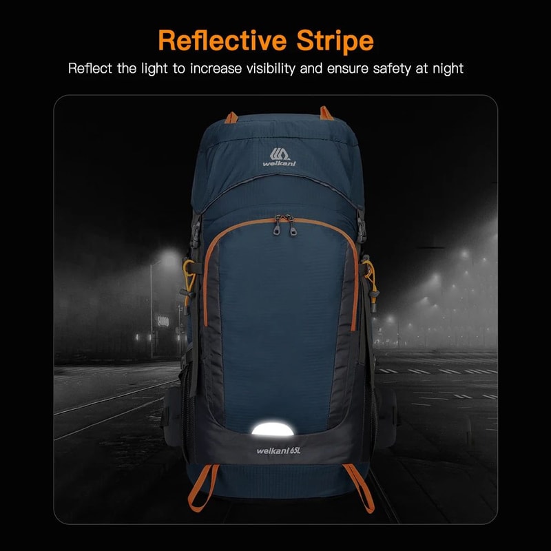 65L Hiking Backpack Water Resistant Outdoor Travel Camping Daypack 11