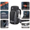 65L Hiking Backpack Water Resistant Outdoor Travel Camping Daypack 14