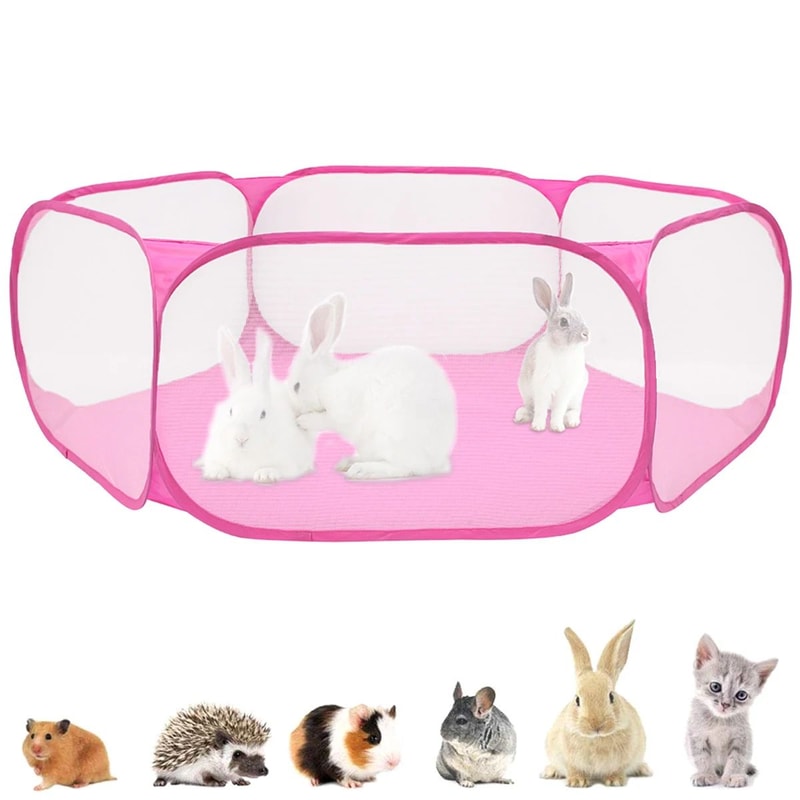 Portable Pet Playpen Foldable Small Animal Tent Breathable Exercise Fence 2