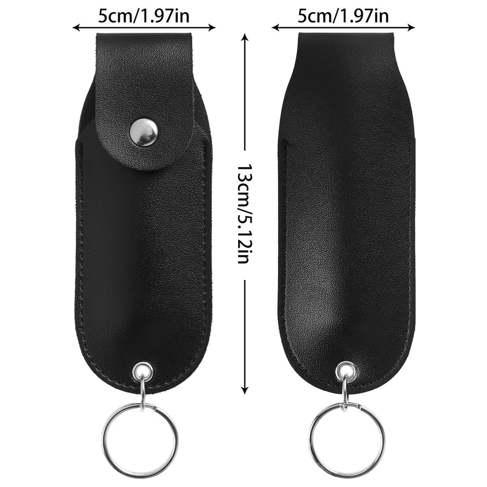 Mini Pepper Spray Holster Portable Leather Holder With Keychain 8