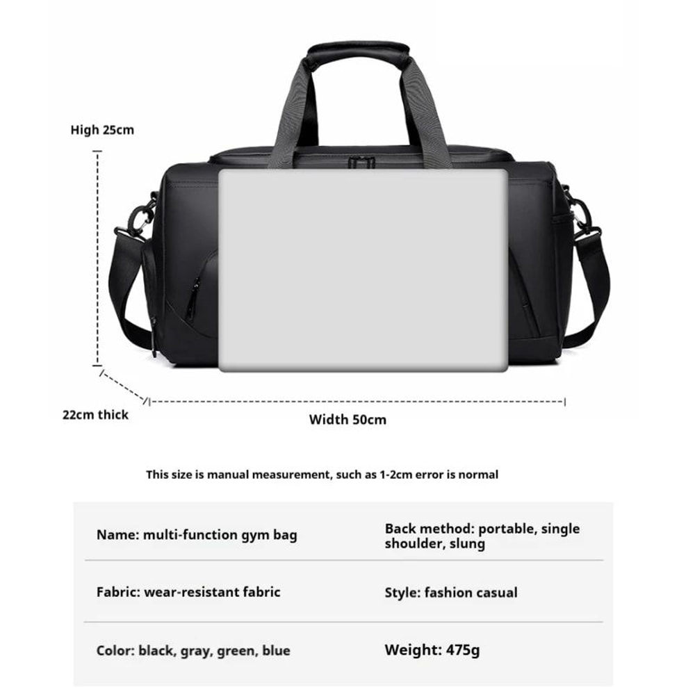 Large Capacity Gym Travel Duffel Bag With Shoe Compartment 1