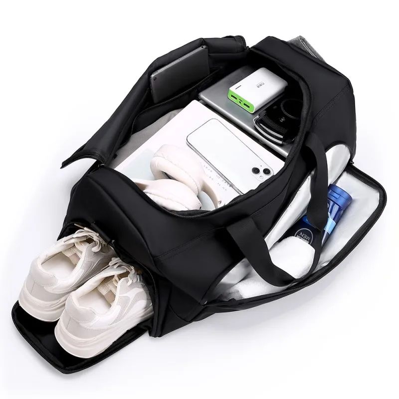Large Capacity Gym Travel Duffel Bag With Shoe Compartment 2