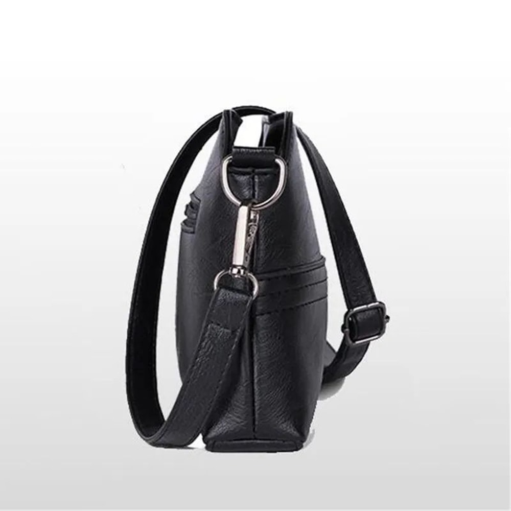 Vintage PU Leather Womens Messenger Bag Stylish Small Shoulder Handbag 5