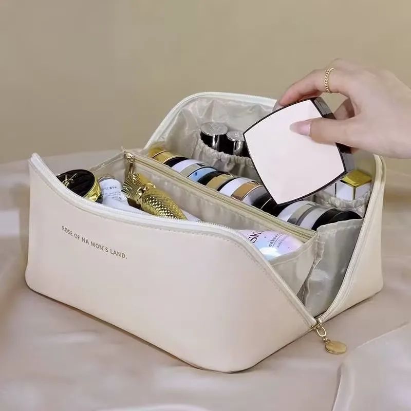 Luxury Makeup Organizer Travel Cosmetic Bag Waterproof Zipper Storage Case 2