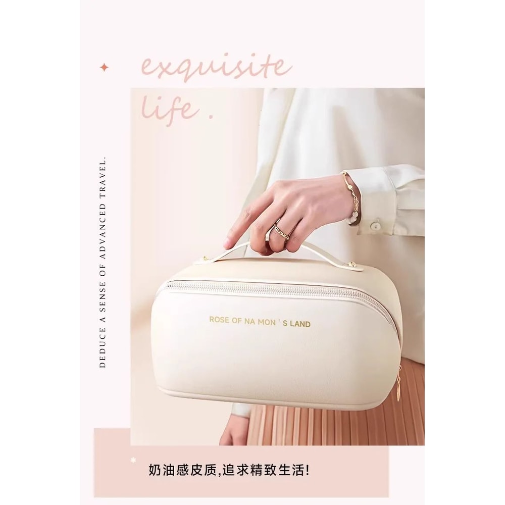 Luxury Makeup Organizer Travel Cosmetic Bag Waterproof Zipper Storage Case 4