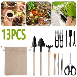 13pcs mini garden tool set bonsai kit with wooden handle