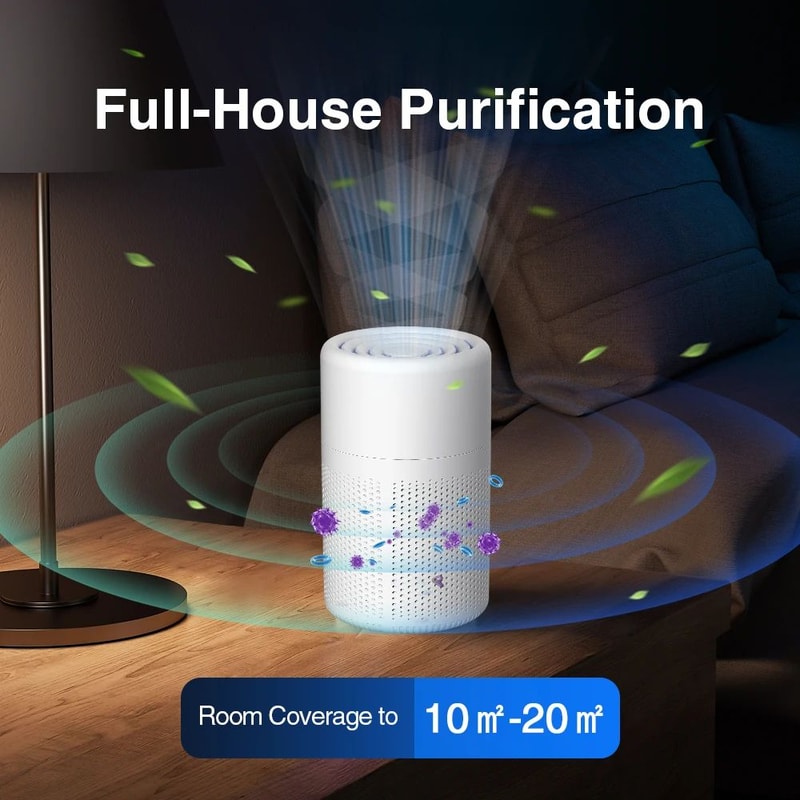 Mini Air Purifier HEPA Filter With Activated Carbon Car And Home Freshener 1