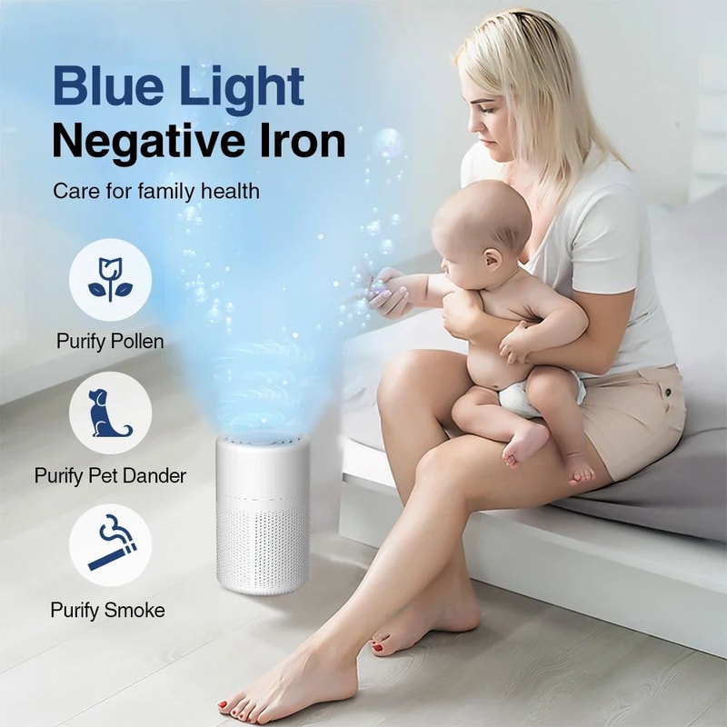 Mini Air Purifier HEPA Filter With Activated Carbon Car And Home Freshener 4