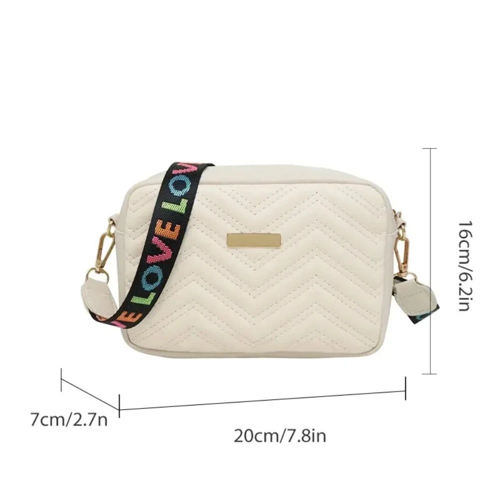 Simple PU Leather Crossbody Shoulder Bag For Women Casual Messenger Phone Bag 6