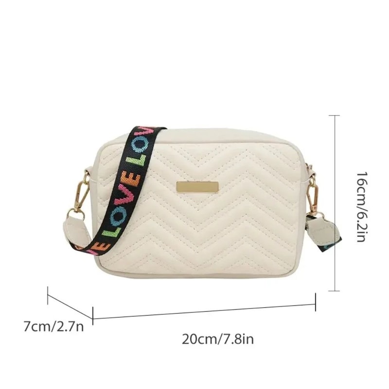 Simple PU Leather Crossbody Shoulder Bag For Women Casual Messenger Phone Bag 6