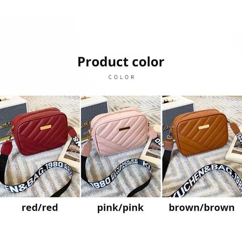 Simple PU Leather Crossbody Shoulder Bag For Women Casual Messenger Phone Bag 3