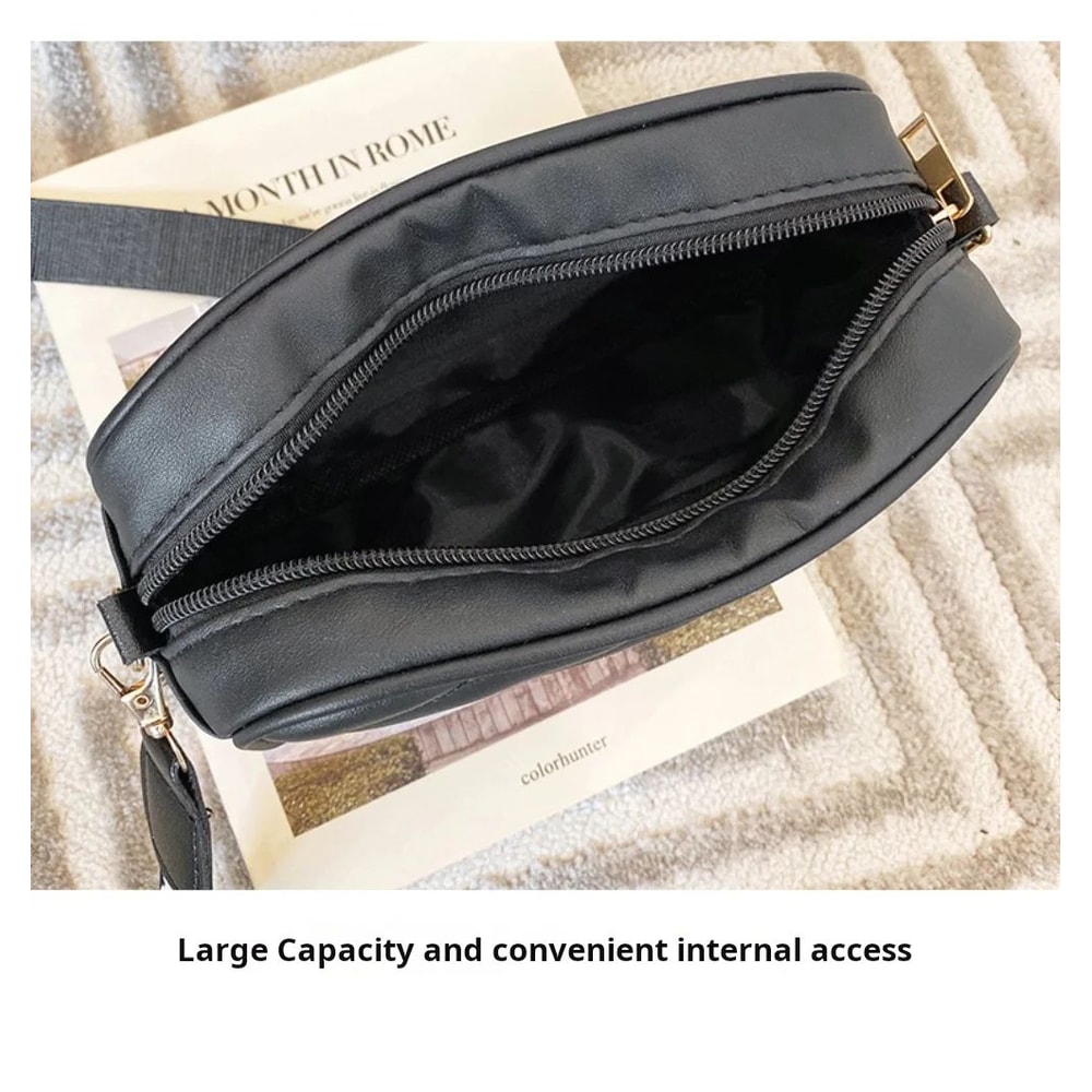 Simple PU Leather Crossbody Shoulder Bag For Women Casual Messenger Phone Bag 13