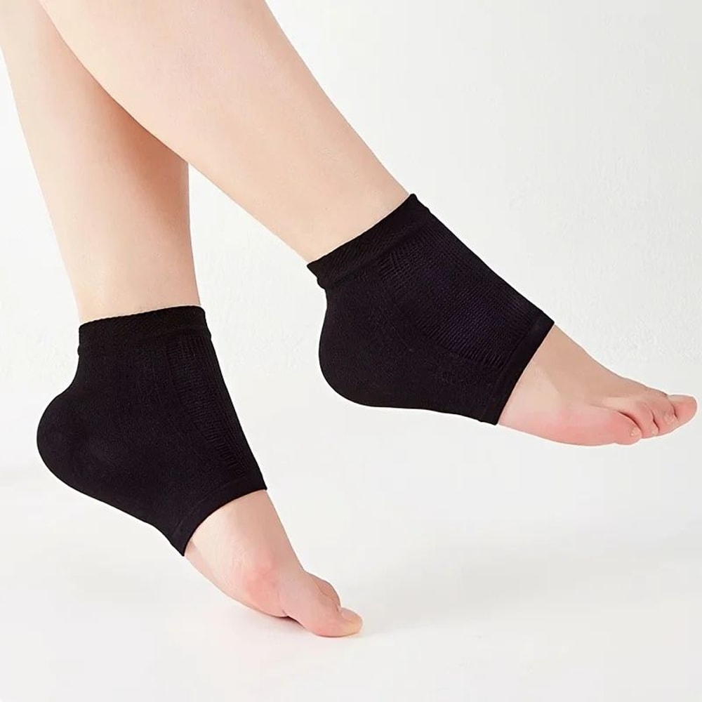 Silicone Ankle Support Socks High Elastic Compression Brace Pair 6