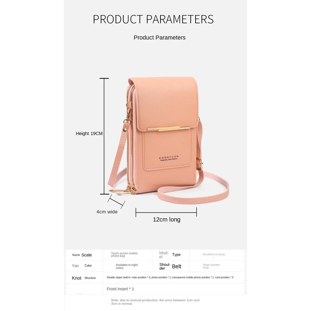 Touch Screen Phone Crossbody Bag Womens Card Holder Shoulder Bag 8