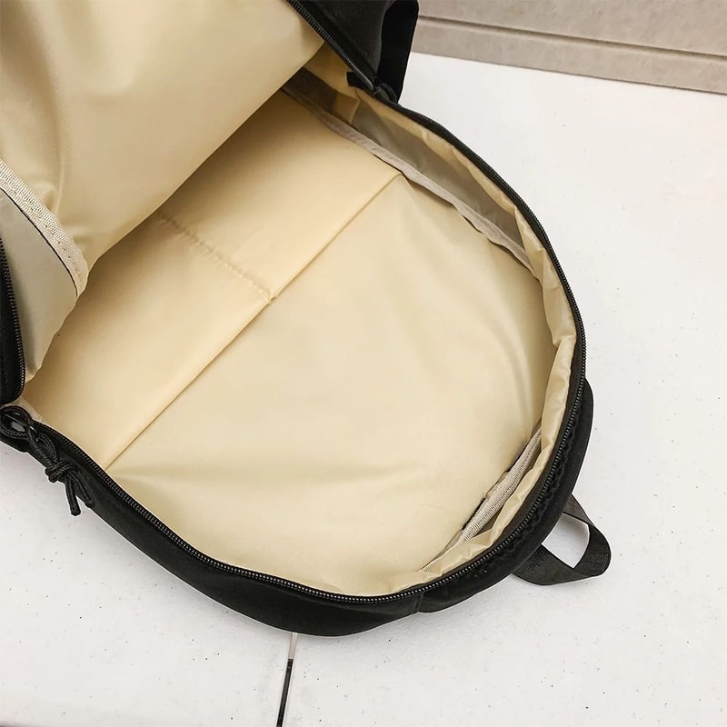 Large Capacity School Backpack Simple Black Travel Bag For Students 7