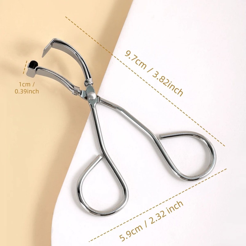Portable Stainless Steel Eyelash Curler Wide Angle Lash Curling Tool 1