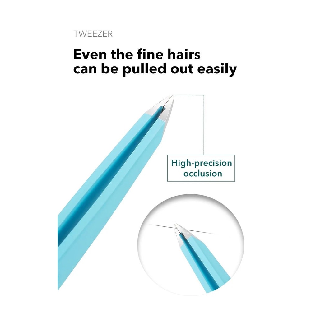 Stainless Steel Eyebrow Tweezers Slanted Tip Precision Hair Removal Tool 6