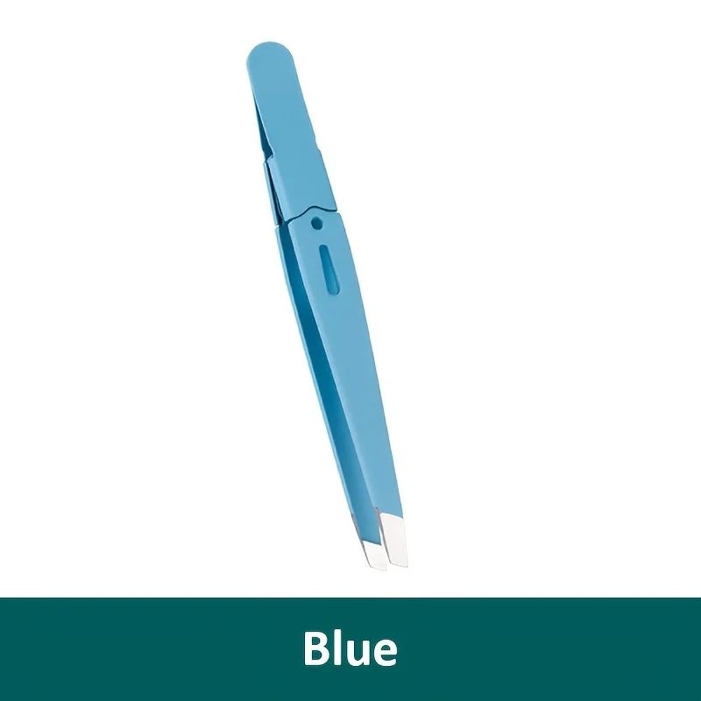 Stainless Steel Eyebrow Tweezers Slanted Tip Precision Hair Removal Tool 11